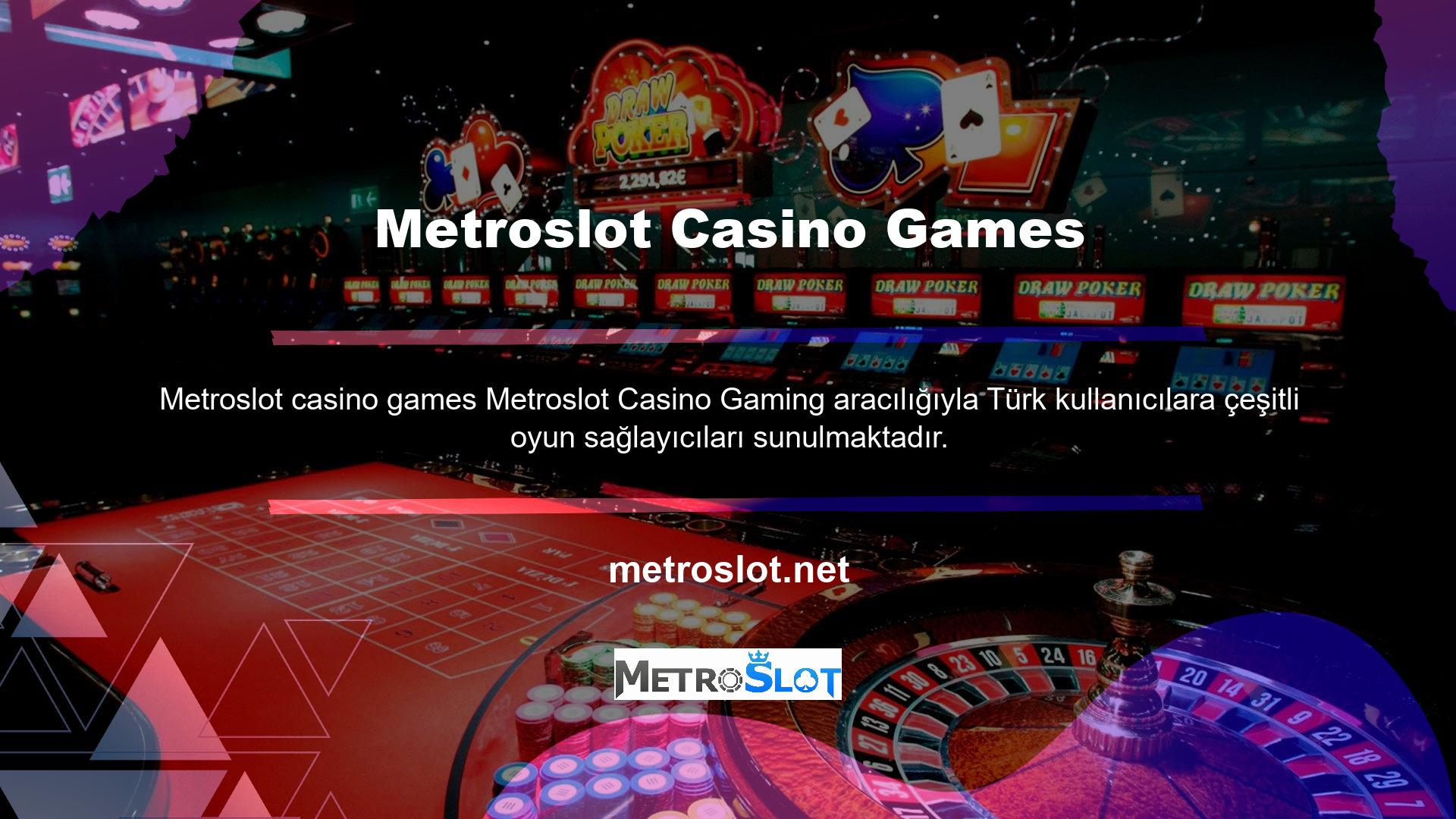 Spor Bahisleri, Canlı Casino ve Casino Slotları dahil olmak üzere çeşitli casino türleri