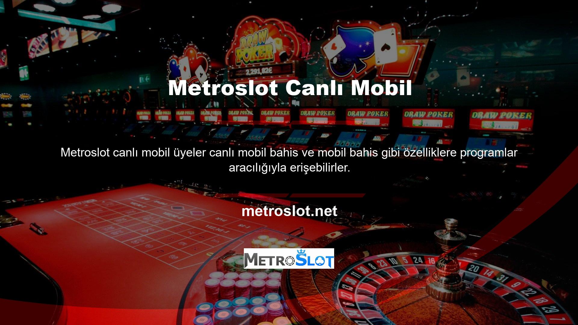 Metroslot Mobil İndirme özelliği, mobil uygulamaları web sitelerinden cep telefonunuza aktarmanıza olanak tanır